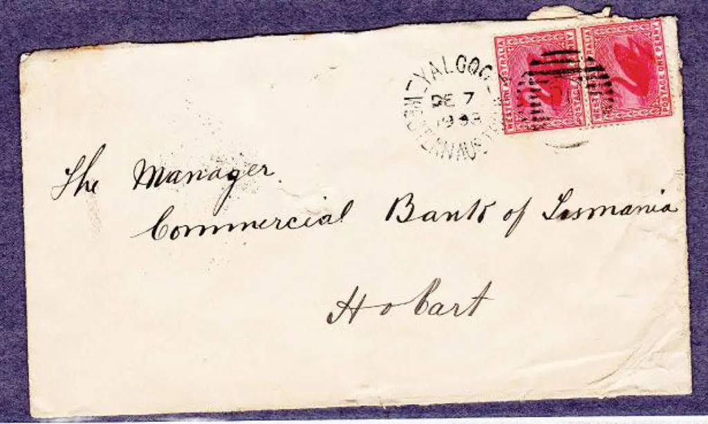 Yalgoo DxPO for 7 Dec 1903 tied to pair 1d carmine ... Image 1++