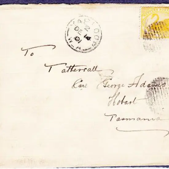 Yarloop 3b in 2 dated 14 Dec 1901  with DO-12 tied ...