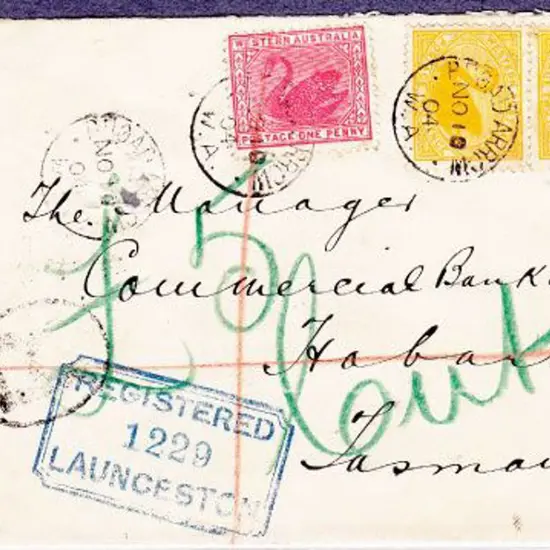 Broad Arrow 3b-b. Four strikes dated 10 Nov 1904 ...