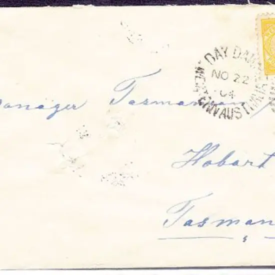 Day Dawn DxPO dated 22 Nov 1904 on 2d yellow swan. ...