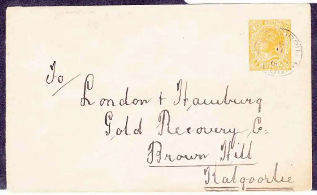 Murrinmurrin 3b for 5 Oct 1904 on 2d orange env ... Image 1++