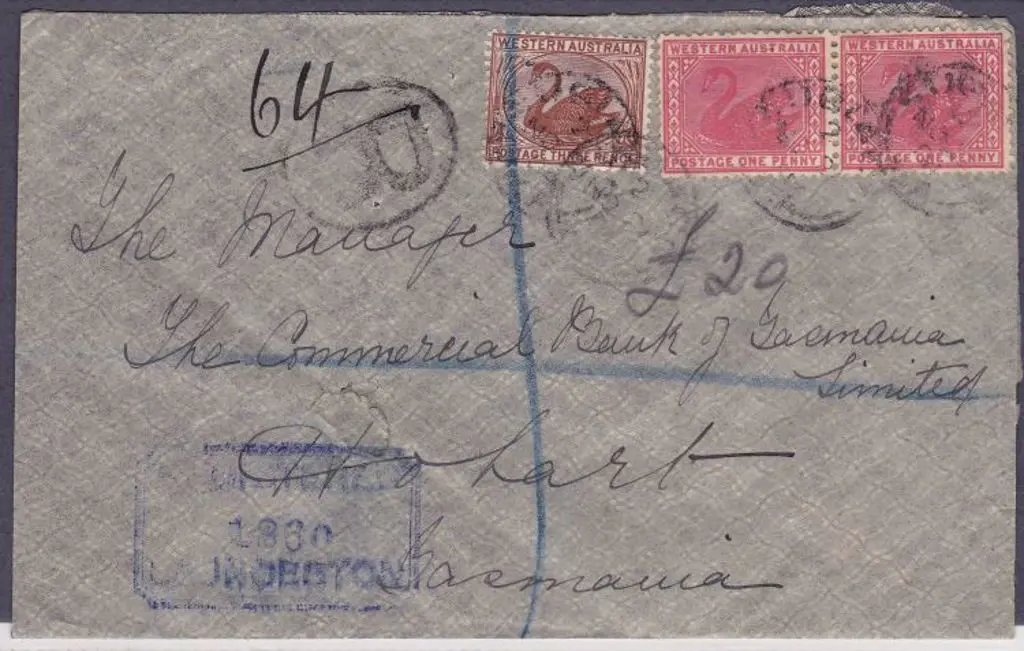 Subiaco 3b in 2 for 21 Nov 1904 on 3d & pair of 1d ... Image 1++