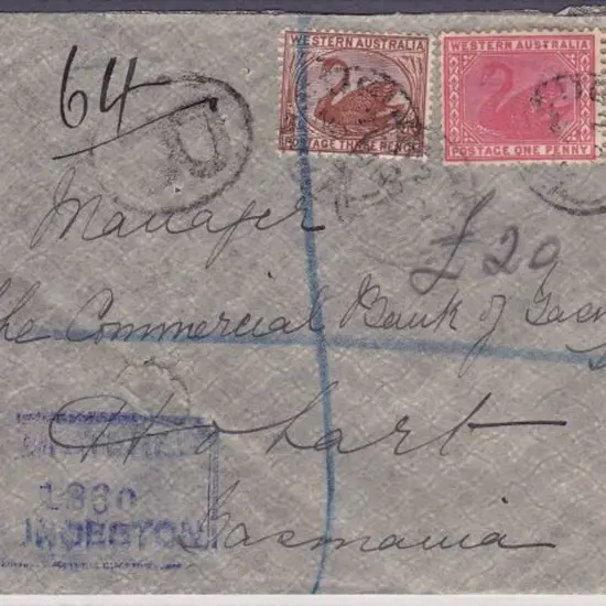 Subiaco 3b in 2 for 21 Nov 1904 on 3d & pair of 1d ...