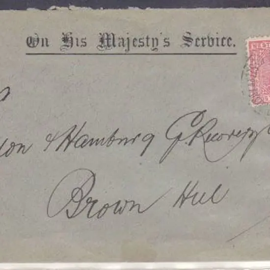 Boulder A25T for 17 Apr 1907 on OHMS cover with 1d ...