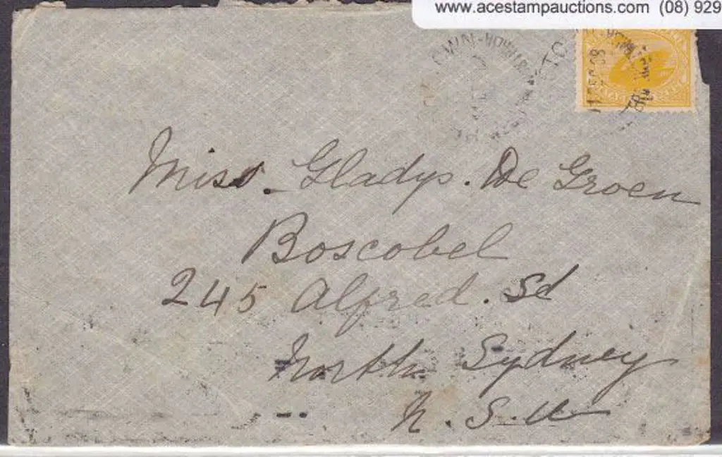 Bridgetown A25 tied to 2d swan on 11 Dec 1908 ... Image 1++