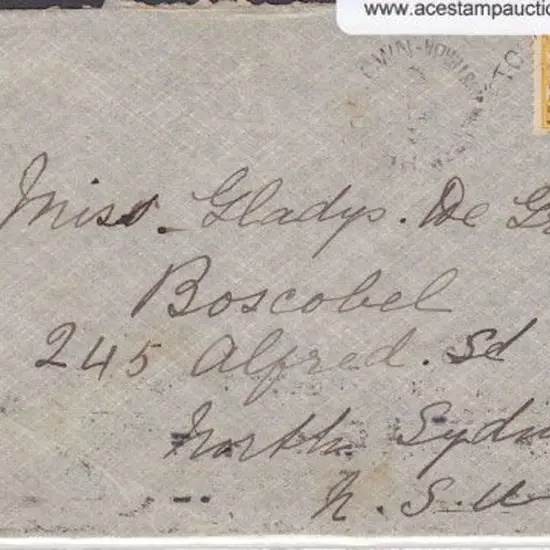 Bridgetown A25 tied to 2d swan on 11 Dec 1908 ...