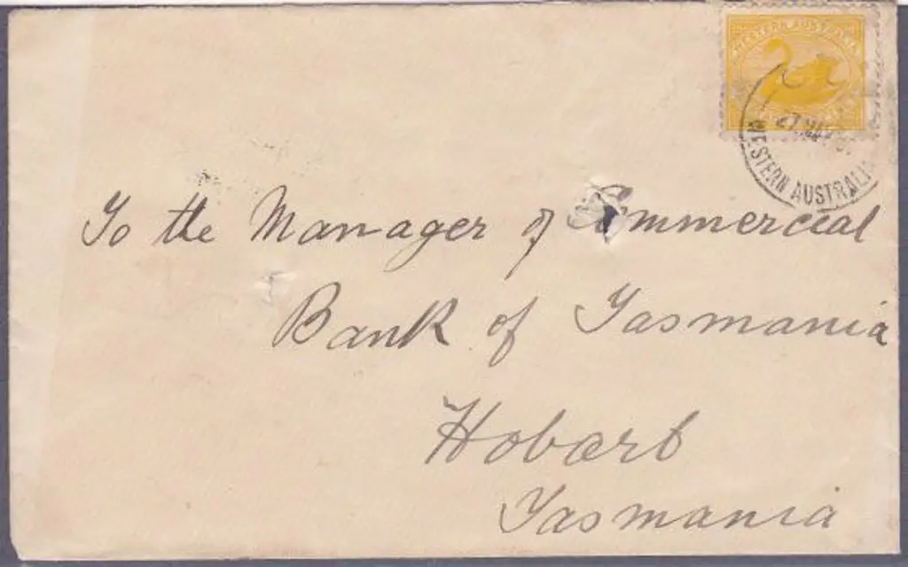 Cue A26 on 2d yellow swan On tatts cover dated 27 ... Image 1++