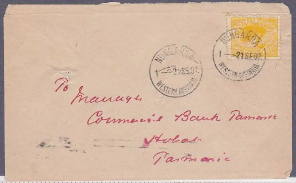 Nungarra A26T dated 21 Sep 1907 on Tatts cover ... Image 1++