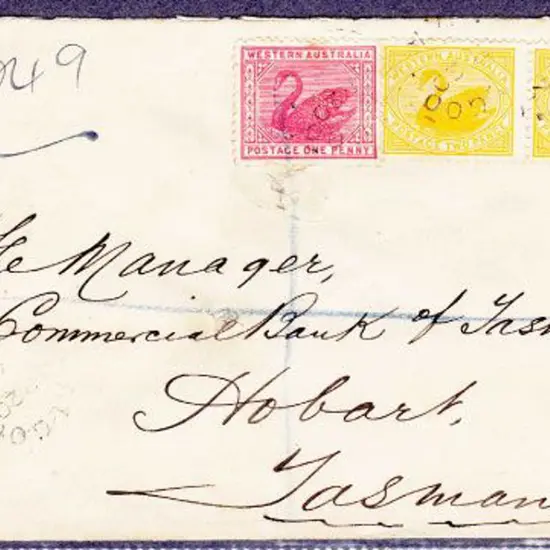 Yalgoo 3b dated 20 Sep 1907 tied to 1d & pair of ...