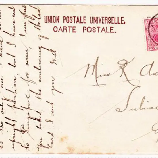 1907 (12th Mar) Broome cds tieing 1d swan to ...