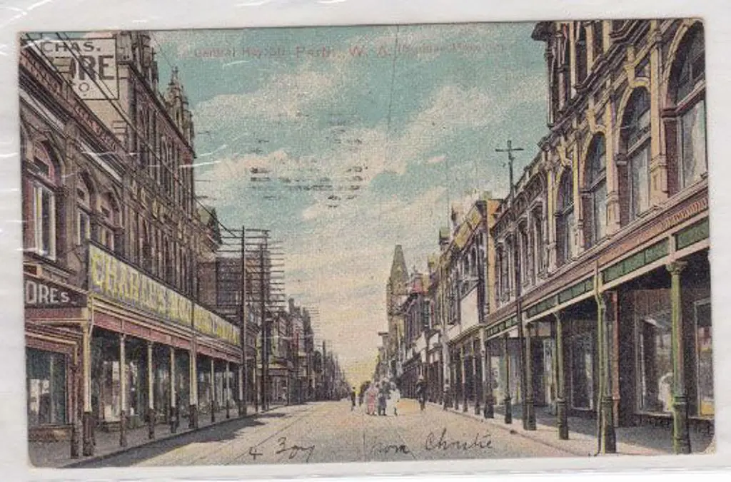 Central Hay Street, Perth (Sunday Morning) c1907 ... Image 1++