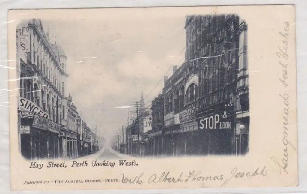 Hay Street Perth (looking west). Austral stores. ... Image 1++
