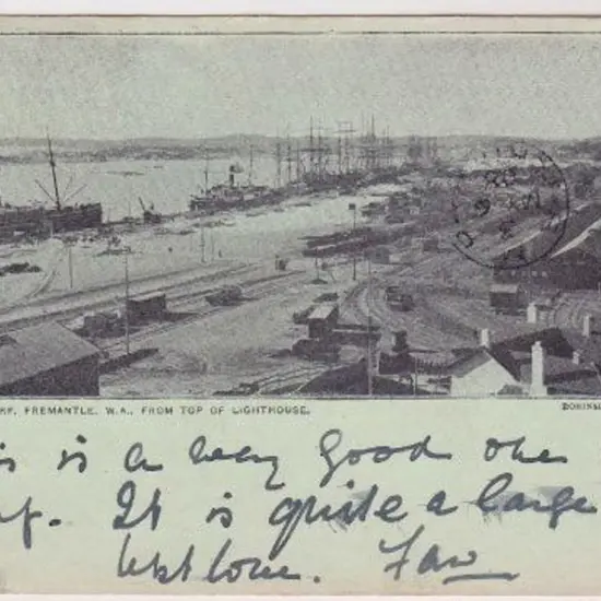 Station Wharf, Fremantle WA from top of Lighthouse ...