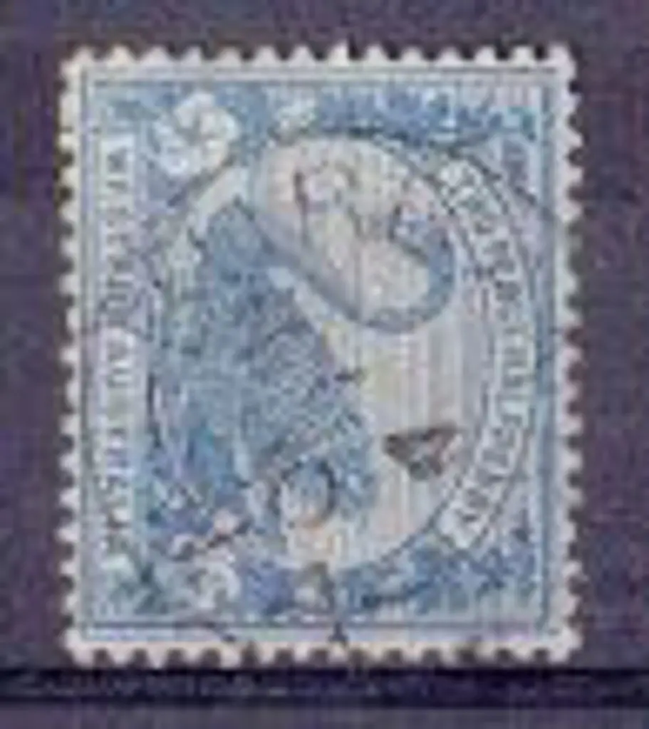 Burbanks 3b  95% strike on 2½d blue swan 4 May ... Image 1++
