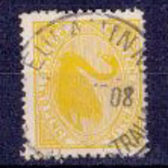 Eulaminna A28 60% on 2d yellow swan 1908 (R1)