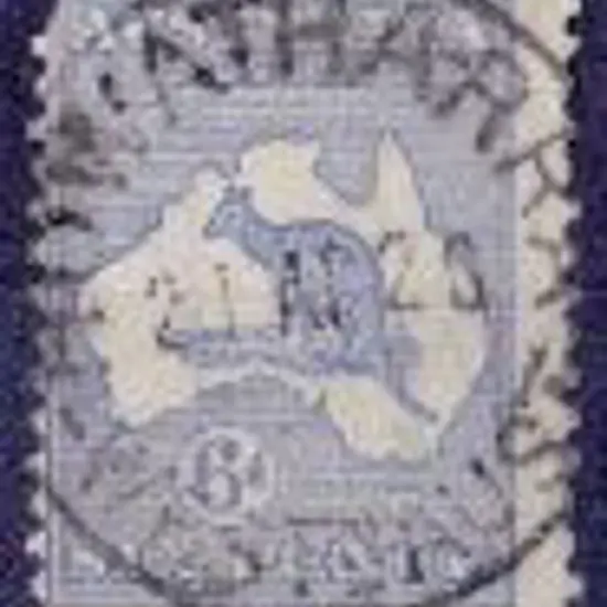 Howatharra B28 on 3rd wmk 6d blue kangaroo. 95% ...