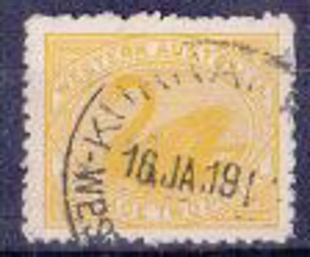 Kurrawang A27 on 2d yellow swan for 16 Jan 1914. ... Image 1++
