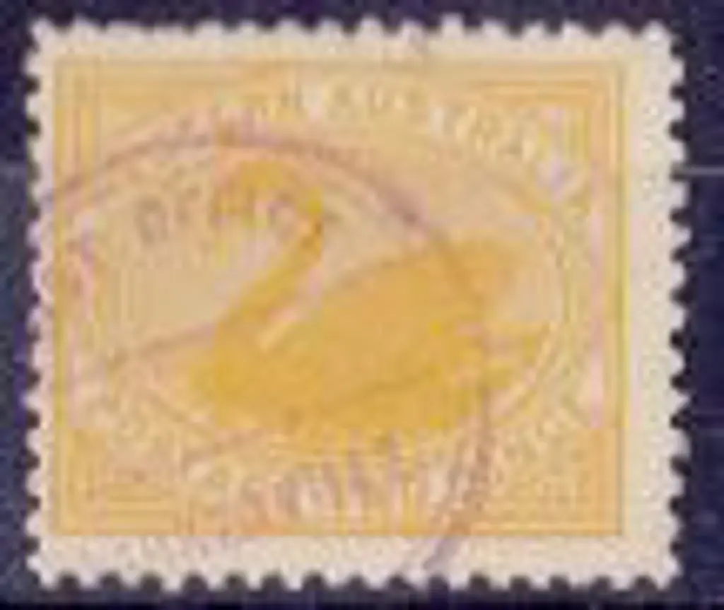 Parkerville CRS (1906) on 2d yellow swan (no date) Image 1++