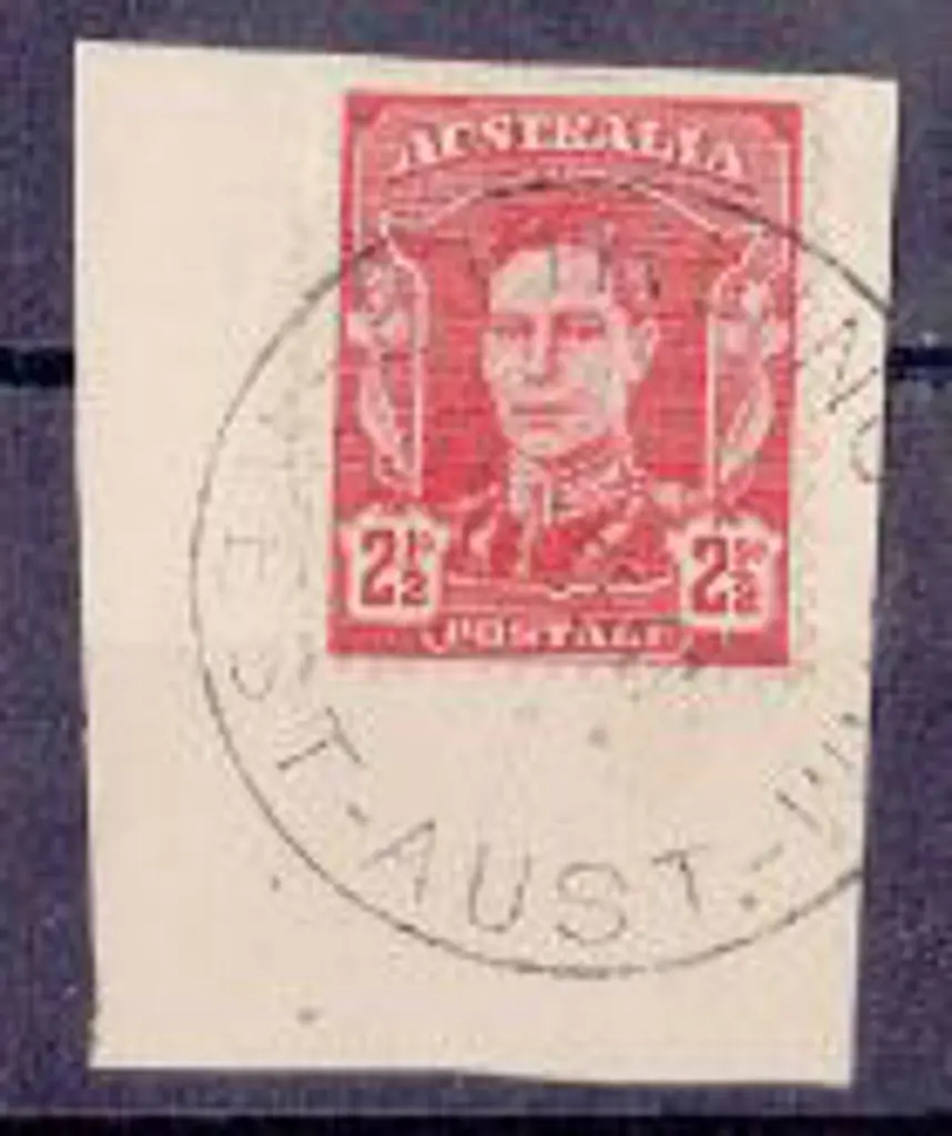 Stirling Dam E31 for 4 SE 47 on 2½d KGVI on piece. ... Image 1++