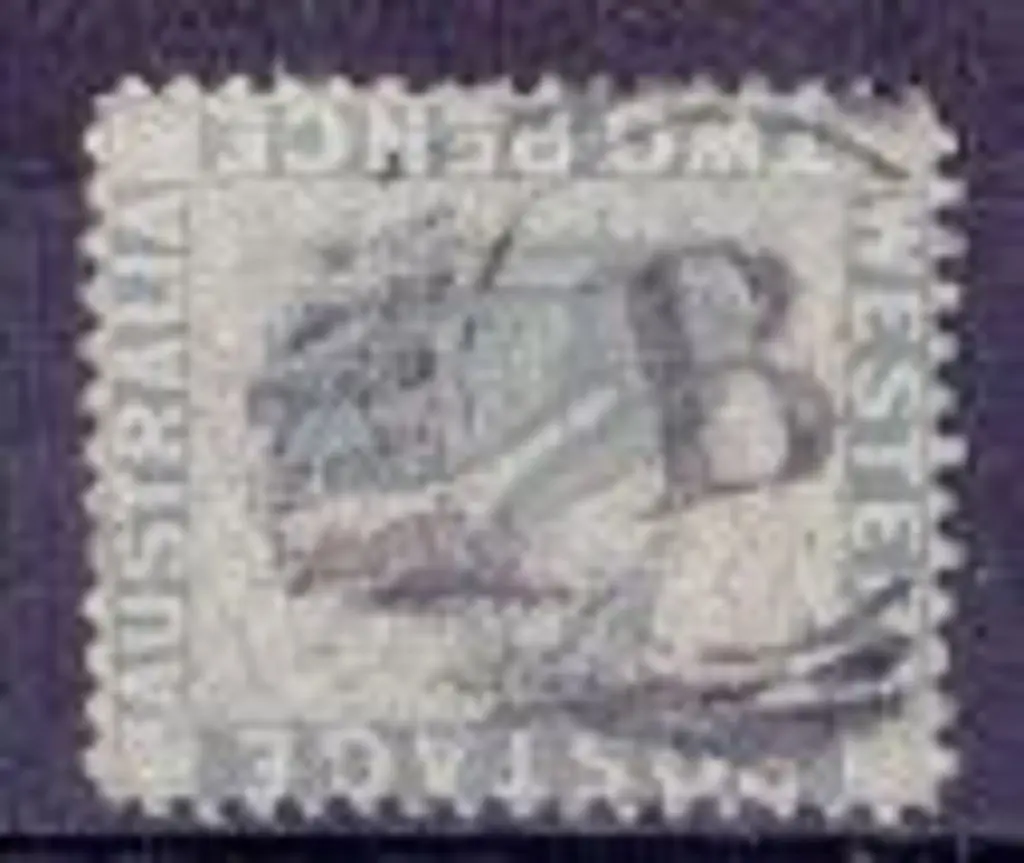 11 Bar "B" Bunbury. Good strike on 2d grey 1888 ... Image 1++