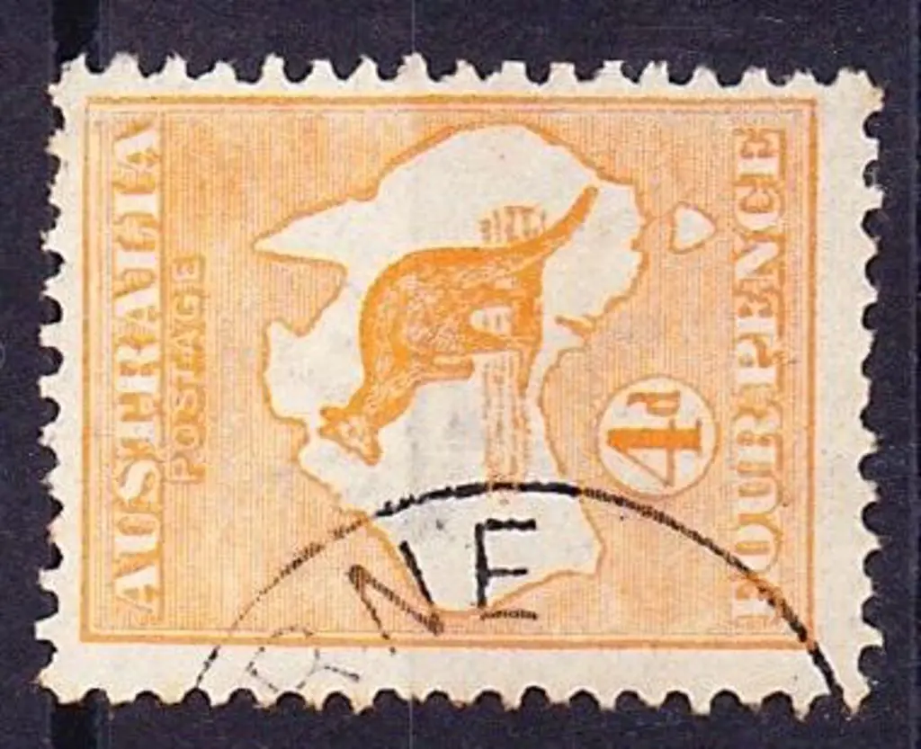 4d orange F/U with part Melbourne cds. SG 6 Cat. ... Image 1++