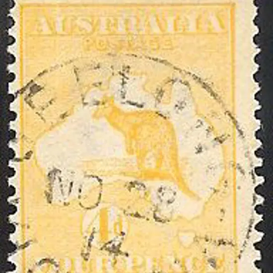 4d orange/yellow F/U with neat GEELONG cds. SG 6a ...