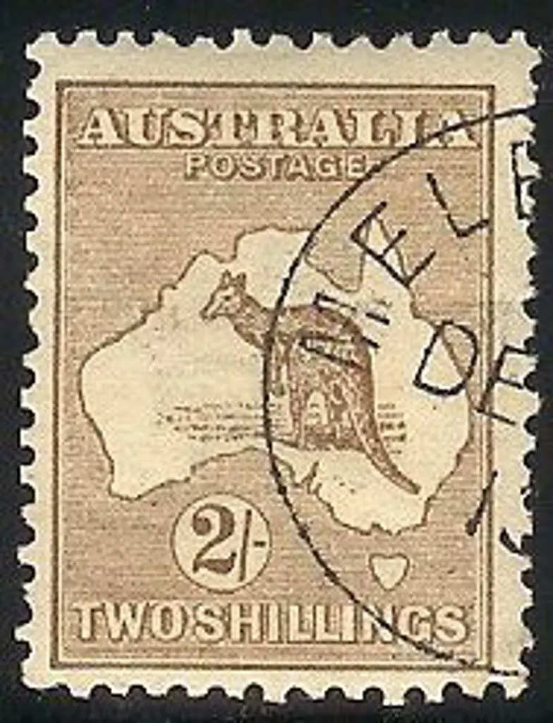 2/- brown with crisp Melbourne (CTO) cds. Trace of ... Image 1++