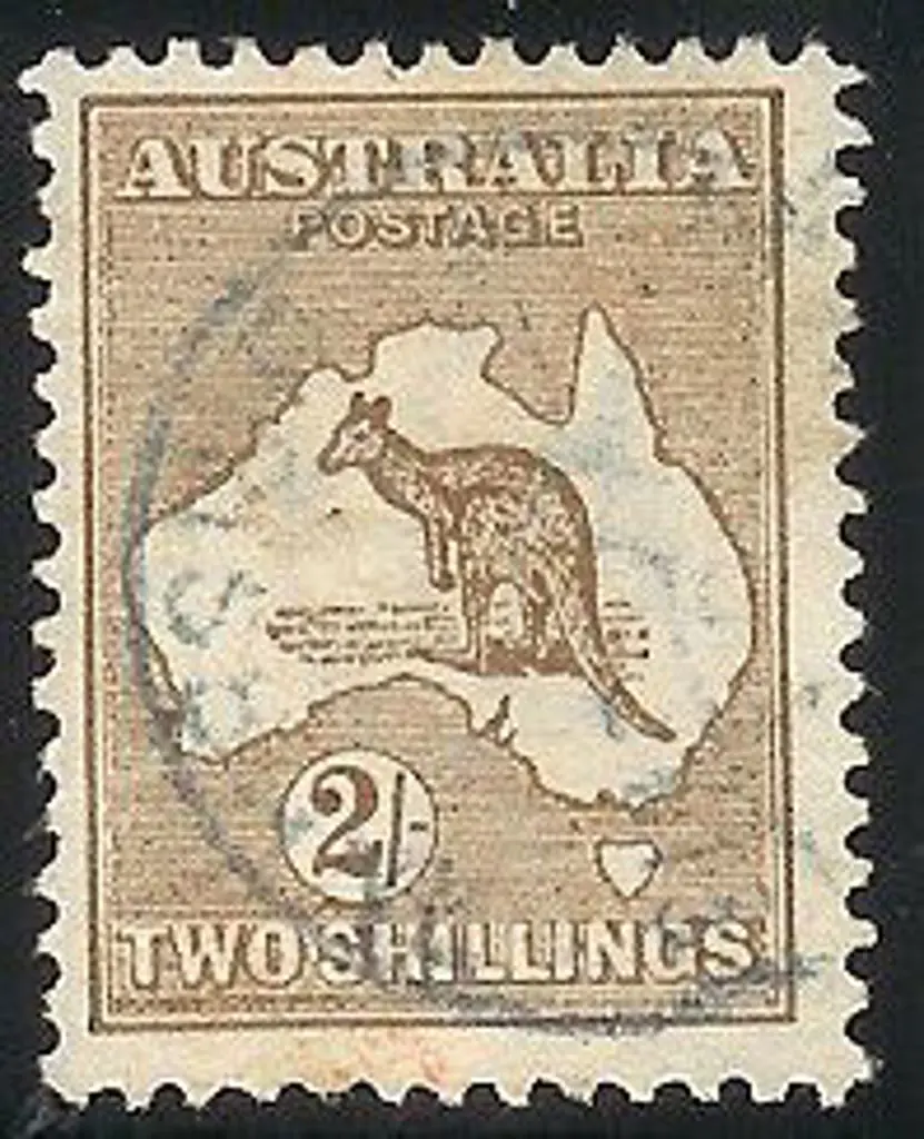 2/- brown with neat light cds in blue. SG 12 Cat. ... Image 1++