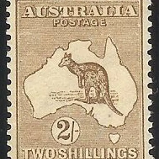 2/- brown MVLH An attractive, well centred example ...