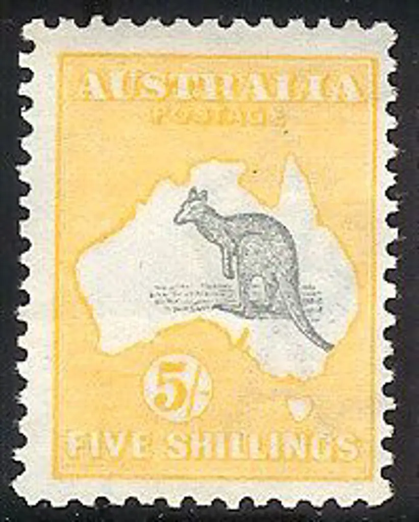 5/-grey & yellow. Mint, no gum with minor bend. ... Image 1++