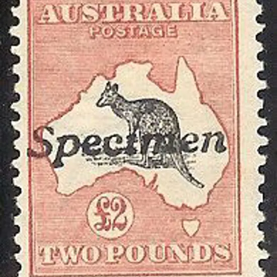 10/-, £1 & £2 kangaroos ovpt SPECIMEN. MLH with ...
