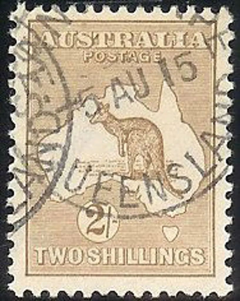 2/- brown with two part Queensland cds's. Well ... Image 1++