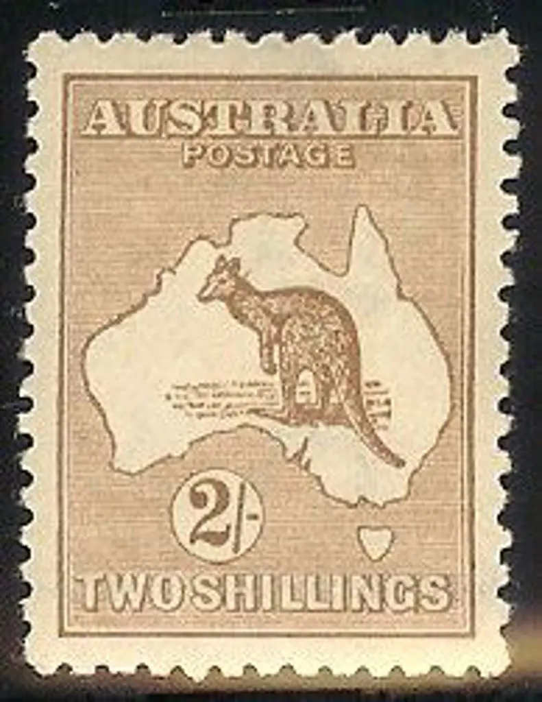 2/- brown. MVLH but corner bend. Well centred with ... Image 1++