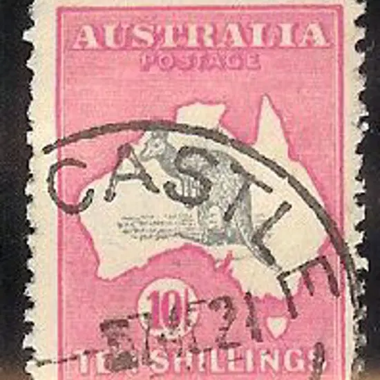 10/- grey & bright aniline pink. F/U with crisp ...