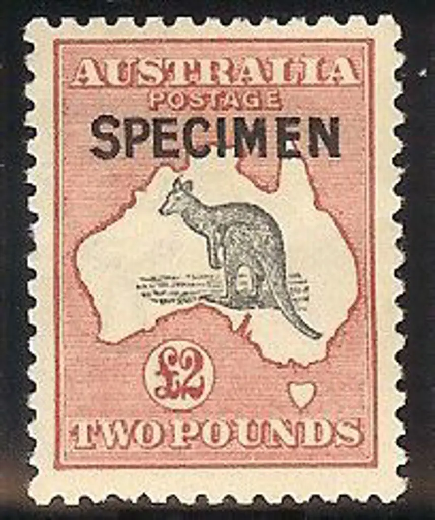 £2 black & rose ovpt SPECIMEN type B. Fresh MLH ... Image 1++