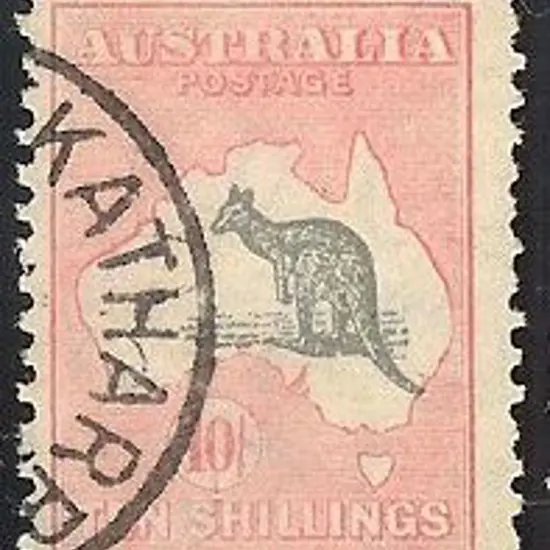 10/- grey & pink with part Meekatharra cds clear ...