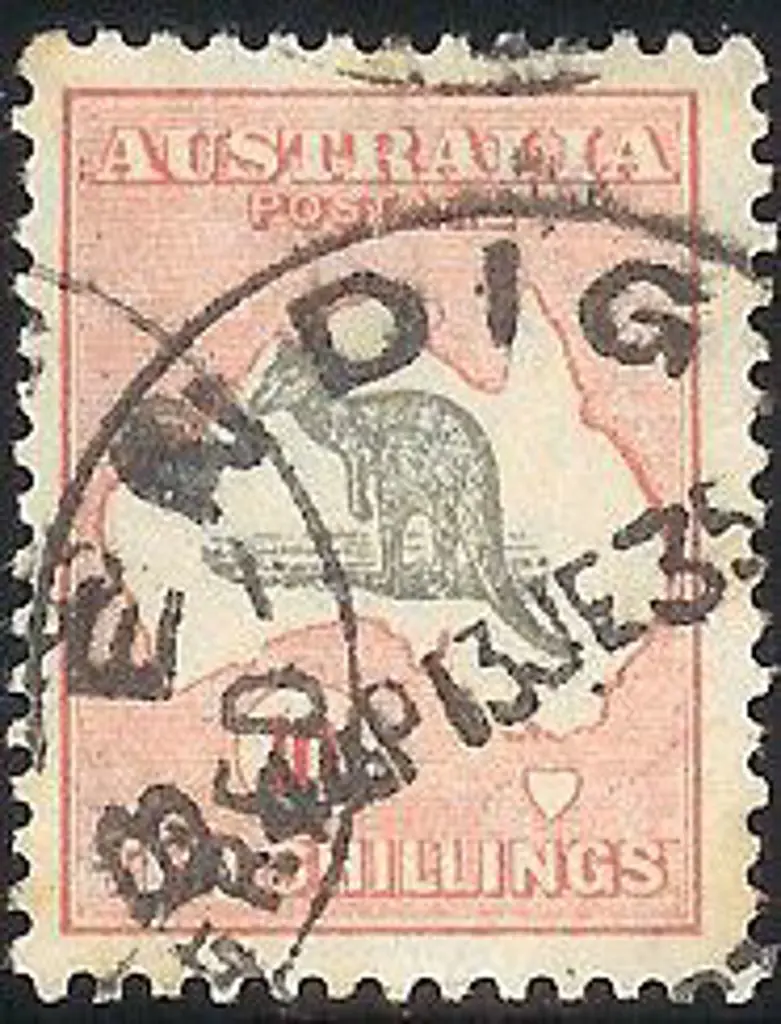 10/- grey & pink good used with clear BENDIGO 1935 ... Image 1++