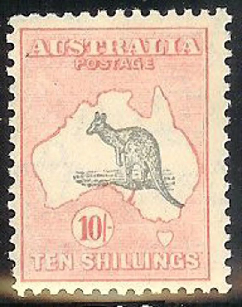 10/- grey & pink. Centred left but lovely strong ... Image 1++