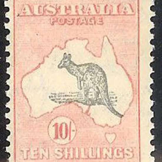 10/- grey & pink. Centred left but lovely strong ...