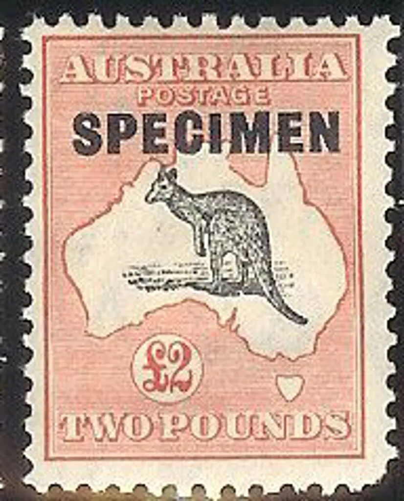 £2 black & rose ovpt SPECIMEN Type D. Mint, large ... Image 1++