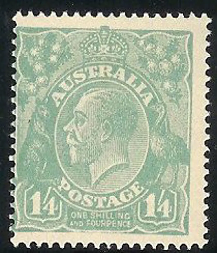 1/4d pale blue. Centred left but fine MLH with ... Image 1++