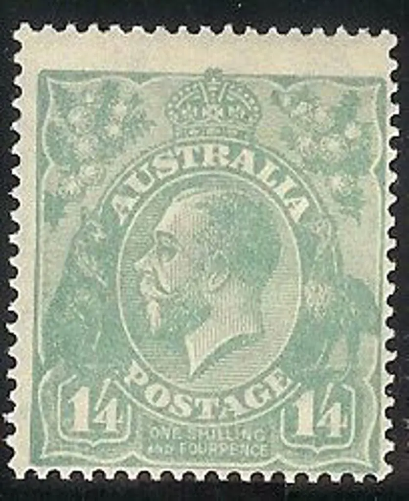 1/4d pale greenish blue MLH centred low & to ... Image 1++