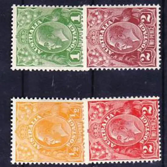 ½d orange to 3d deep ultramarine Perf 13½ x 12½. ...