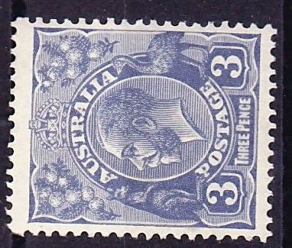 3d deep ultramarine Die II Perf 13½x12½ . MLH SG ... Image 1++