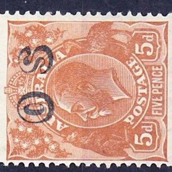 1932 5d orange-brown KGV ovpt OS. MLH SG O132 Cat. ...