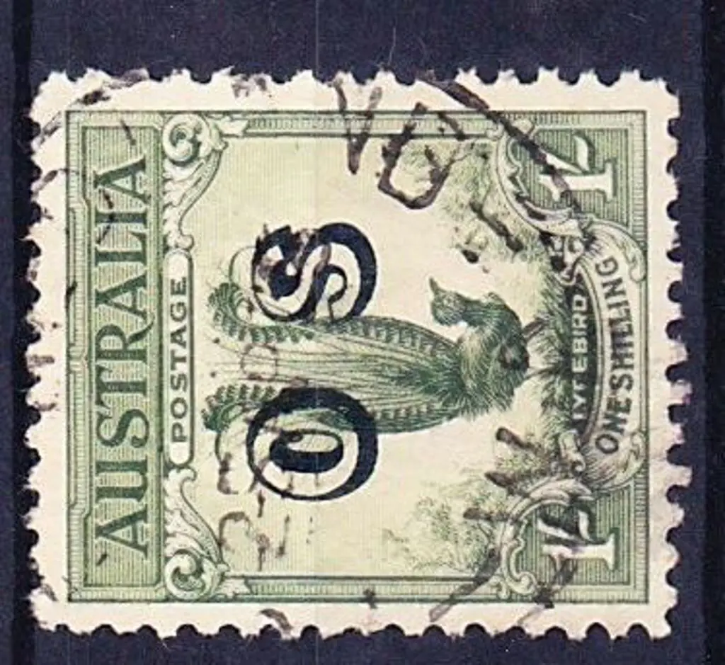 1932 1/- Lyrebird ovpt OS F/U. A fresh stamp. SG ... Image 1++