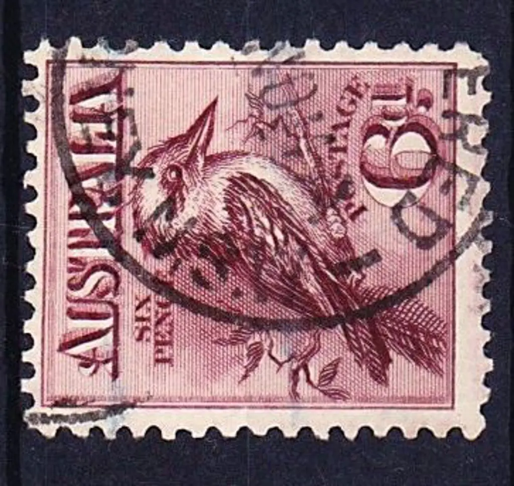 1914 6d claret kookaburra. F/U with part Sydney ... Image 1++