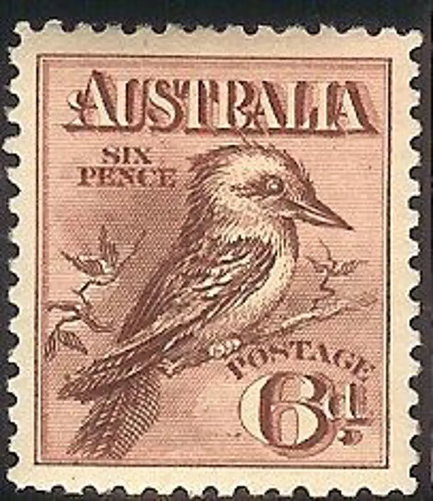 1914 6d claret kookaburra. Stunningly fresh MUH SG ... Image 1++