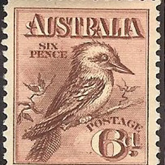 1914 6d claret kookaburra. Stunningly fresh MUH SG ...