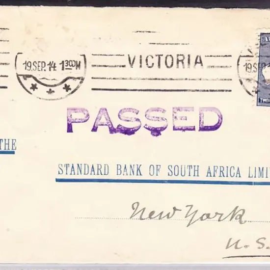 1914 (19th Sept) 2½d kangaroo (1st wmk) on ...